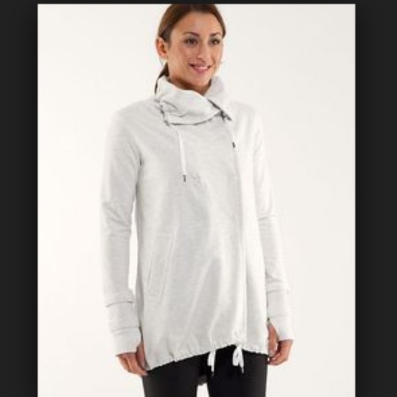 lululemon athletica Jackets & Blazers - Lululemon Gratitude Wrap Heathered Ivory Coat